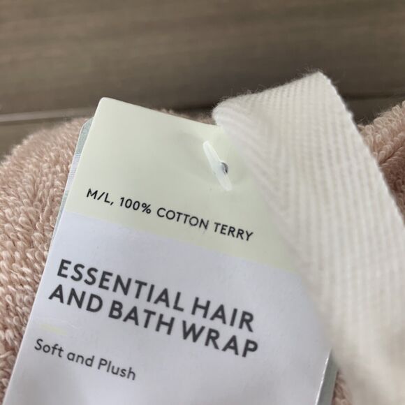 Soft Spa Bath Body Wrap Towel Bathrobe w/ Fast Dry Hair Drying Cap M/L - Cotton - Picture 4 of 8